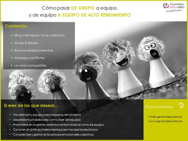 Como pasar DE GRUPO a equipo, y de equipo A EQUIPO DE ALTO RENDIMIENTO